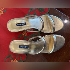 Nine West Metallic Gold Heels